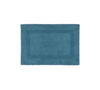 Tapis de bain bleu pétrole en coton 50 x 80 cm