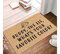 Tapis De Bain Buddy L'Elfe, Quelle Est Ta Couleur Préférée ? Salutations Antidérapant Extérieur Tapis Absorbant Paillasson Interieur pour Intérieur Couloir Bureau 60X40Cm