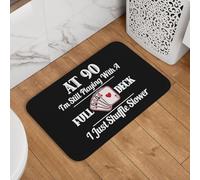 Tapis De Bain Cadeau pour Un 90E Anniversaire - Cartes pour Une Personne De 90 Ans Anti-Poussière Tapis D'Entrée Durable Tappeto pour Chambre Jardin Bureau 60X40Cm