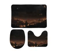 Tapis de bain City in the Dark pour salle de bain, tapis de douche super absorbant, tapis de sol antidérapant, tapis de bain à séchage rapide pour chambre à coucher, évier de cuisine, bord de baignoir
