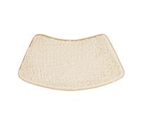 Tapis de Bain Curved Bathroom Mat Toilet Mat Soft and Comfortable Non-Slip Fluffy Floor Mats Absorbent Quick Dry Curved Bath Mat Bathroom Rug(Beige,30cmx70cm)