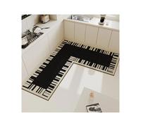 Tapis de bain d'angle en forme de L Tapis de sol cuisine antidérapant, imperméable et résistant à la saleté, tapis en forme L, lignes minimalistes, décoration for maison(Color 3,Custom Inquiry)