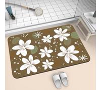 Tapis de Bain de Douche Grand Tapis Salle de Bain Diatomite 140x200cm Super Absorbant, Antidérapant, Séchage Rapide, Ultra Mince, Lavable Bath Mat pour Cuisine Salon Chambre WC Décor Brown 2-666