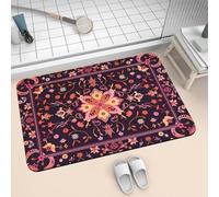 Tapis de Bain de Douche Petit Tapis Salle de Bain Diatomite 40x60cm Super Absorbant, Antidérapant, à Séchage Rapide, Ultra Mince, Lavable Bath Mat pour Cuisine Salon Chambre WC Décor Beauty 2-742
