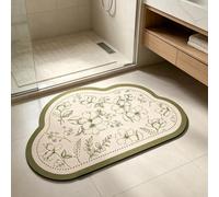 Tapis de bain de douche,tapis absorbant de boue de diatomée,tapises de buanderie doux et absorbant,tapises de hall d'entrée antidérapant pour baignoire,alimentation pour animaux de compagnie(50x80cm)