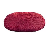 Tapis de bain de luxe, doux et absorbant, en microfibre, antidérapant, à poils longs, lavable en machine, sec, tapis de bain pour sol de salle de bain, baignoire et douche (rouge, taille unique)