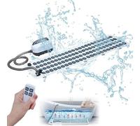 Tapis de bain de massage à domicile - 9 réglages de vitesse, tapis de bain antidérapant avec oreiller gonflable et télécommande, machine de bain à bulles pour le corps, machine d'hydrothérapie de