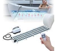 Tapis de bain de massage avec oreiller gonflable et télécommande - Tapis de spa imperméable antidérapant avec pompe à air puissante pour un meilleur sommeil et relaxation