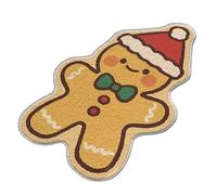 Tapis de Bain de Noël, Paillasson Doux Antidérapant Motif Sapin de Noël/bonhomme en Pain d'épices/bonhomme de Neige, Tapis-brosse Festif de Fête pour Salle de Bain, Cuisine, Salon, Chambre à Coucher