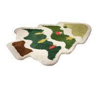 Tapis de Bain de Noël, Paillasson Doux Antidérapant Motif Sapin de Noël/bonhomme en Pain d'épices/bonhomme de Neige, Tapis-brosse Festif de Fête pour Salle de Bain, Cuisine, Salon, Chambre à Coucher