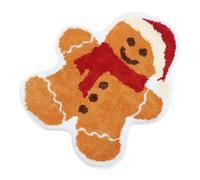 Tapis de Bain de Noël, Paillasson Doux Antidérapant Motif Sapin de Noël/bonhomme en Pain d'épices/bonhomme de Neige, Tapis-brosse Festif de Fête pour Salle de Bain, Cuisine, Salon, Chambre à Coucher