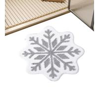 Tapis de bain de Noël | Tapis de bain imitation cachemire flocon de neige pour salle de bain, doux et lavable en machine, tapis antidérapant pour et autres vacances