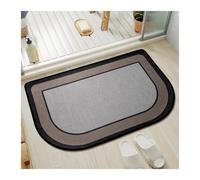 Tapis de bain demi-cercle, porte, séchage rapide, antidérapant, lavable, salle avec support en caoutchouc, tapis douche rond absorbant pour les appartements, les couloirs(GGZN46-2,40X60CM(1.3X2FT)