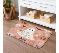 Tapis de bain d'Halloween à séchage rapide, absorbant, antidérapant, lavable en flanelle pour salle de bain, toilettes, toilettes, décoration 50,8 x 81,3 cm