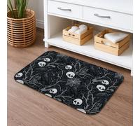 Tapis de bain d'Halloween à séchage rapide, absorbant et antidérapant, en flanelle, lavable pour décoration de salle de bain, 50,8 x 81,3 cm