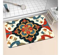 Tapis de Bain Diatomite 120x170cm Grand Tapis de Douche Antidérapant, Super Absorbant, Lavable en Machine, Séchage Rapide, Bath Mat Rug pour Salle de Bain Décoration, Douche, Sol, WC Mandala 16-14