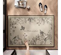 Tapis De Bain Diatomite 40X60Cm Oiseau Rétro Tapis De Douche Antidérapant Séchage Rapide,Tapis Salle De Bain Absorbant,Stone Bath Mat,Doux Microfibre