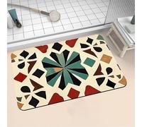 Tapis de Bain Diatomite 40x60cm Petit Tapis de Douche Antidérapant, Super Absorbant, Lavable en Machine, Séchage Rapide, Bath Mat Rug pour Salle de Bain Décoration, Douche, Sol, WC Natural 16-156