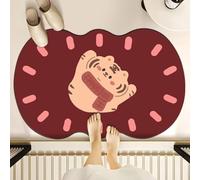 Tapis De Bain Diatomite 50X80Cm Animaux Dessins Animés Tapis De Douche Antidérapant Séchage Rapide,Tapis Salle De Bain Absorbant,Stone Bath Mat,Doux Microfibre