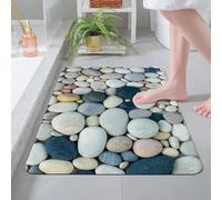 Tapis De Bain Diatomite 50X80Cm La Pierre Antidérapant, Absorbant, Séchage Rapide, Stone Bath Mat, Doux Microfibre Pour Salle De Bain Et Douche