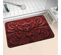 Tapis de Bain Diatomite 50x80cm Petit Tapis de Douche Antidérapant, Super Absorbant, Lavable en Machine, Séchage Rapide, Bath Mat Rug pour Salle de Bain Décoration, Douche, sol, WC Terre cuite 16-1376