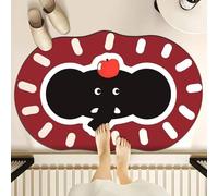 Tapis De Bain Diatomite 60X90Cmanimaux Noirs Tapis De Douche Antidérapant Séchage Rapide,Tapis Salle De Bain Absorbant,Stone Bath Mat,Doux Microfibre