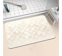 Tapis de Bain Diatomite 70x120cm Grand Tapis de Douche Antidérapant, Super Absorbant, Lavable en Machine, Séchage Rapide, Bath Mat Rug pour Salle de Bain Décoration, Douche, Sol, WC Classic 16-760