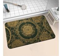 Tapis de Bain Diatomite 80x150cm Grand Tapis de Douche Antidérapant, Super Absorbant, Lavable en Machine, Séchage Rapide, Bath Mat Rug pour Salle de Bain Décoration, Douche, Sol, WC Mandala 16-44
