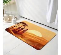 Tapis de Bain Diatomite Antidérapant 30 x 50 cm, Tapis de Douche Super Absorbant, Afrique Diatomites Stone Bath Mat, Lavable, Séchage Rapide, pour Douche, Baignoire, Salle à Réception, Femme O-4701