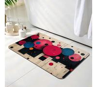 Tapis de Bain Diatomite Antidérapant 40 x 60 cm, Tapis de Douche Super Absorbant, Simple Diatomites Stone Bath Mat, Lavable, Séchage Rapide, pour Douche, Baignoire, Salle à Réception, Abstrait O-2030