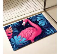Tapis de Bain Diatomite Antidérapant 50 x 80 cm, rose Diatomites Stone Bath Mat, Tapis de Douche Super Absorbant, Lavable, Séchage Rapide, pour Douche, Baignoire, Salle à Réception, Flamingo D-5623