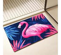 Tapis de Bain Diatomite Antidérapant 70 x 120 cm, rose Diatomites Stone Bath Mat, Tapis de Douche Super Absorbant, Lavable, Séchage Rapide, pour Douche, Baignoire, Salle à Réception, Flamingo D-5634