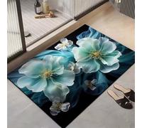 Tapis de Bain Diatomite Séchage Rapide, Grande Tapis de Douche Antidérapant 100x160cm Super Absorbant Bath Mat Doux Microfibre Lavable Rug pour Cuisine, Douche, Baignoire, Décoration WC Natural 3-147