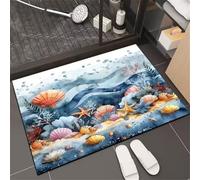 Tapis de Bain Diatomite Séchage Rapide, Grande Tapis de Douche Antidérapant 100x160cm Super Absorbant Bath Mat Doux Microfibre Lavable Rug pour Cuisine, Douche, Baignoire, Décoration WC Natural 3-245