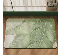 Tapis de Bain Diatomite Séchage Rapide, Petit Tapis de Douche Antidérapant 40x60cm Super Absorbant Bath Mat Doux Microfibre Lavable Rug pour Cuisine, Douche, Baignoire, Décoration WC Natural 3-111