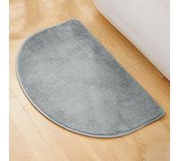 Tapis de bain doux, absorbant, antidérapant, moelleux demi-lune - 50 x 80 cm - Lavable en machine - Confort et sécurité ultimes pour votre maison