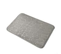 Tapis de bain doux multi-usage avec une excellente absorption de l'eau et un design antidérapant sûr (gris)
