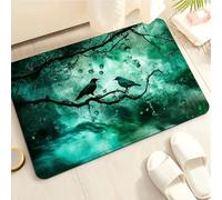 Tapis de Bain Eau Vert Animaux Tapis Salle de Bain Doux Microfibre Tapis de Douche Antiderapant Lavable Machine Bath Mat Absorbant d'eau Epais Rug 40x60cm