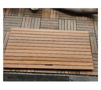 Tapis de Bain en Bois, antidérapant, en Teck, pour Salle de Bain et extérieur, 68 x 81 x 3 cm, imperméable et résistant, idéal pour l'intérieur et l'extérieur, différentes Tailles Disponible