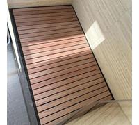 Tapis De Bain en Bois Grand Tapis De Bain en Bois, Patin Résiste Aux Caillebotis Décor De Sol De Salle De Bain, Tapis De Douche étanche Pédale Po, One Color, 60 x 80 cm (23 5/8 x 31 1/2")