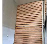 Tapis de bain en bois, imperméable et antidérapant, en teck, séchage rapide, for une utilisation intérieure et extérieure.(50x100cm(19.6x39.3in))