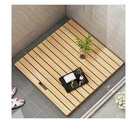Tapis de Bain en Bois, Tapis de Douche en Bambou Naturel, Tapis de Bain antidérapant en Bois, Personnalisable 50 x 80 cm, Planche de Douche écologique, Tapis de Bain en Bois résistant à l'ea