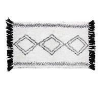 Douceur d'Intérieur Tapis de bain Freya Coton imprimé 50 x 80 cm Blanc