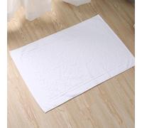 Tapis de bain en coton pour douche, salle de bain, lavable en machine, rectangulaire, en peluche douce, bords à double couture, texture semblable à une serviette, bordure classique, hôtel, famille
