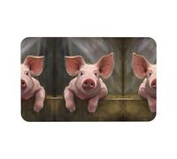 Tapis de bain en diatomée mignon cochon absorbant pour salle de bain, salle de bain, tapis d'entrée, tapis en caoutchouc pour chambre à coucher