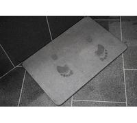 Cornat KGPLGOH Tapis de Bain 60 x 39 x 1 cm - en Terre de diatomée - Matériau Naturel Durable et Solide - Absorbant l'eau et séchage Rapide - Antibactérien et Doux pour la Peau - Gris