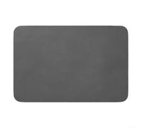 Tapis de bain en diatomite absorbant l'eau avec base antidérapante pour une expérience sûre après la douche Gris 60 x 40 cm