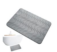 Tapis de Bain en diatomite, Tapis de Pierre à séchage Rapide | Esthétique géométrique à séchage Rapide, Tapis antidérapant et Anti-Chute pour Sol de Toilettes, Cuisine, Baignoire, Piscine, Spa