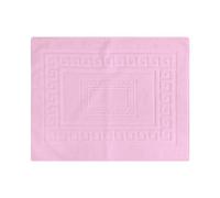 Tapis de bain en éponge de coton, motif grec, tapis absorbant hôtel (rose, 90 x 60 cm)