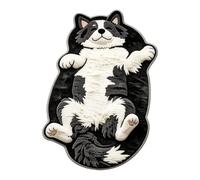 Tapis de bain en forme de chat, antidérapant, lavable en machine | Tapis pour chat qui dort pour intérieur, salon, chambre, salle de bain, côté lit, canapé, entrée, cuisine, chien